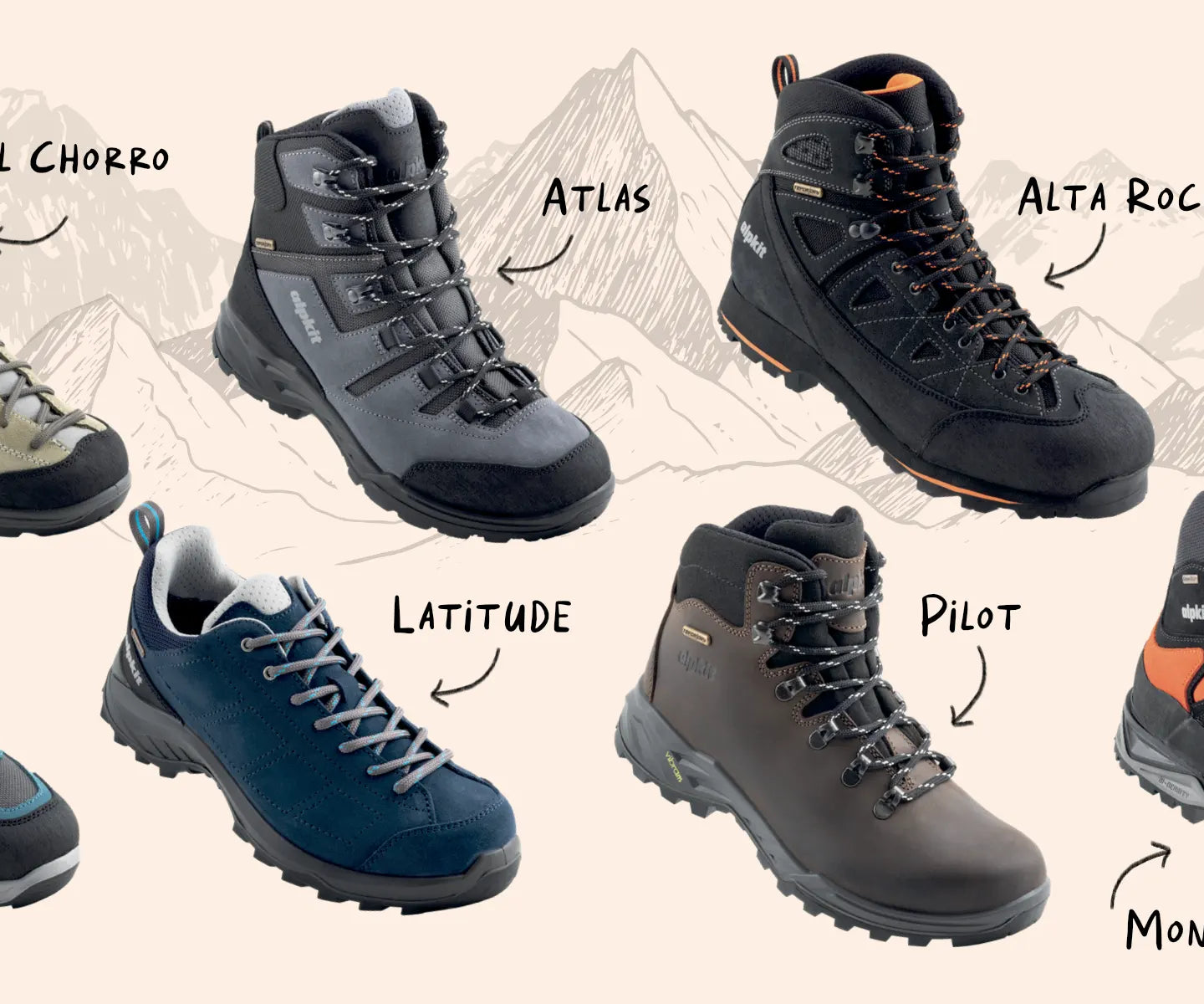 Full mountain boot range