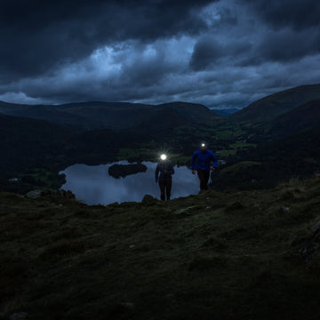 Night navigation with a LED headtorch