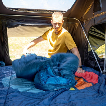 Sleeping bag liner protecst your sleeping bag when camping