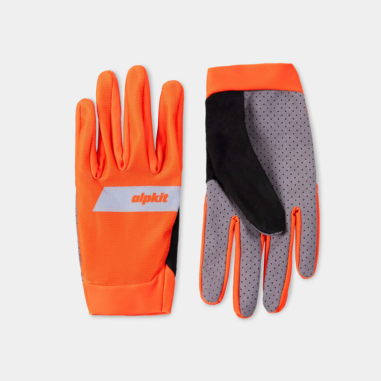 alpkit.liveet cycling glove in blaze orange
