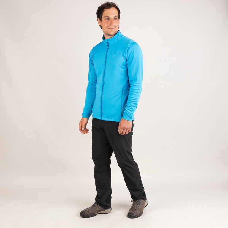 Alpkit Akita men's jacket in Reef blue outfit|sl