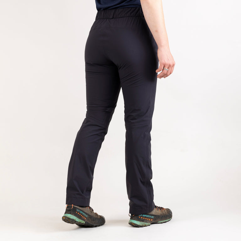 alpkit womens equinox waterproof trousers in black back|rg