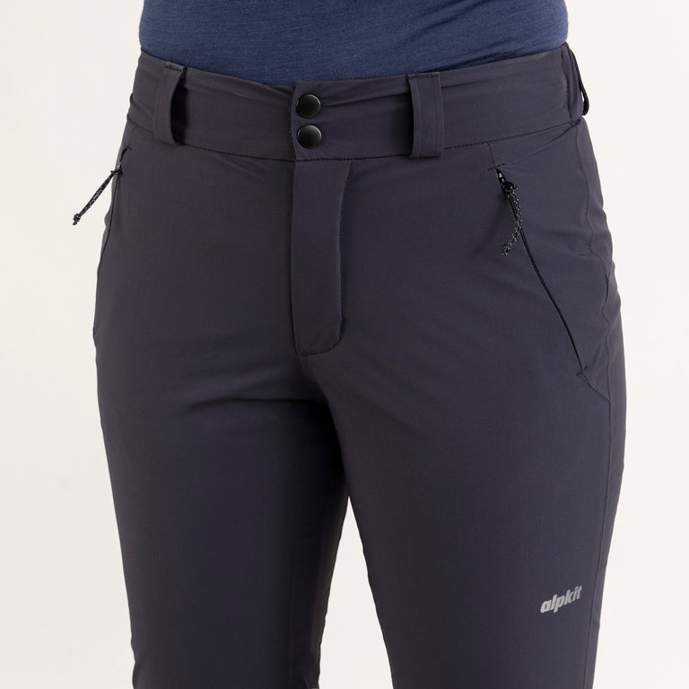 alpkit womens equinox waterproof trousers in black waistband|rg