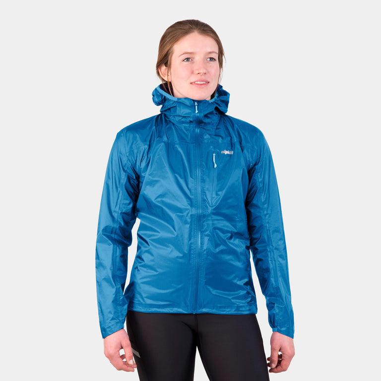 alpkit womens gravitas fell running trail running jacket in reef blue|rg - closed