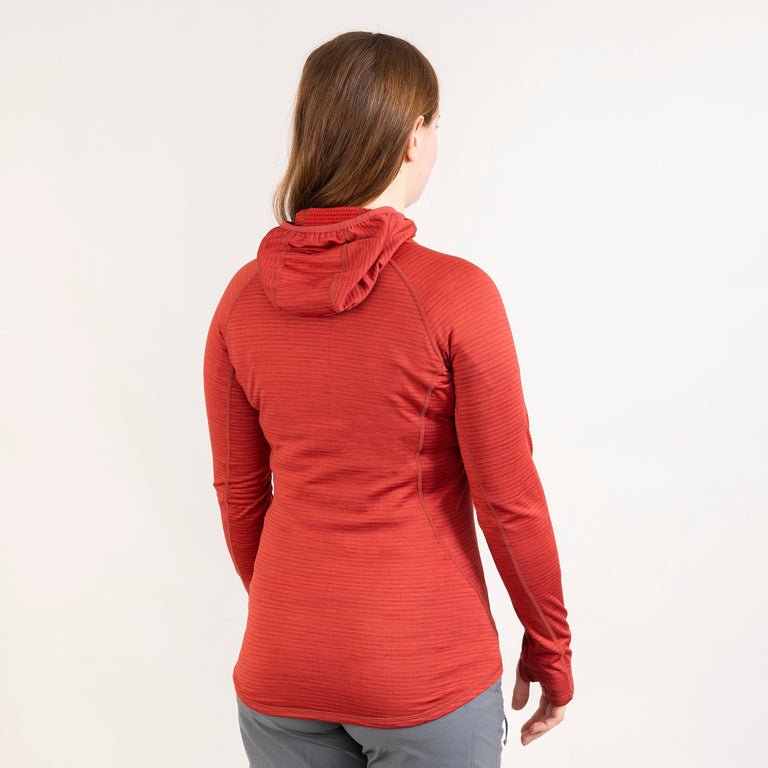 womens griffon hooded fleece in reef blue front |rg