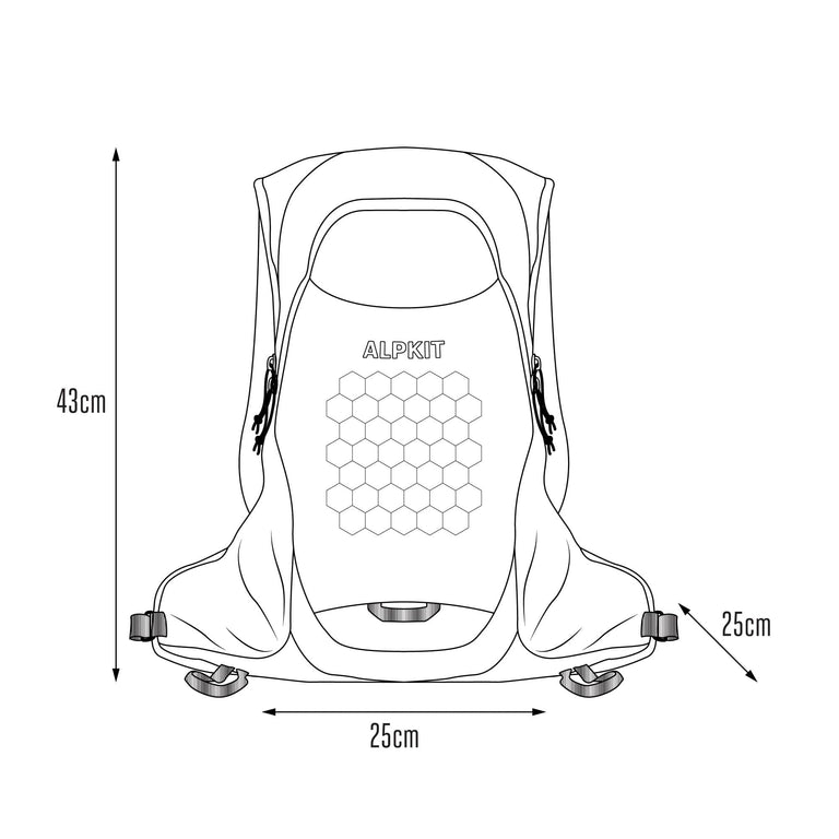 alpkit artlu 10L running pack size - closed