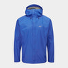 Alpkit men's Argonaut waterproof jacket in Monday blue - closed