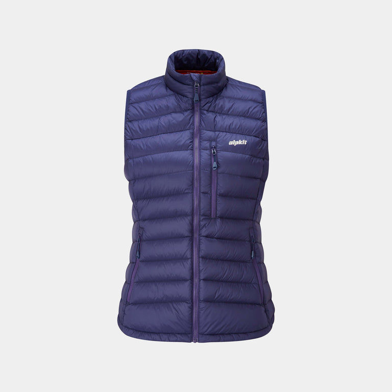 alpkit womens filoment vest down gilet in nightshade blue