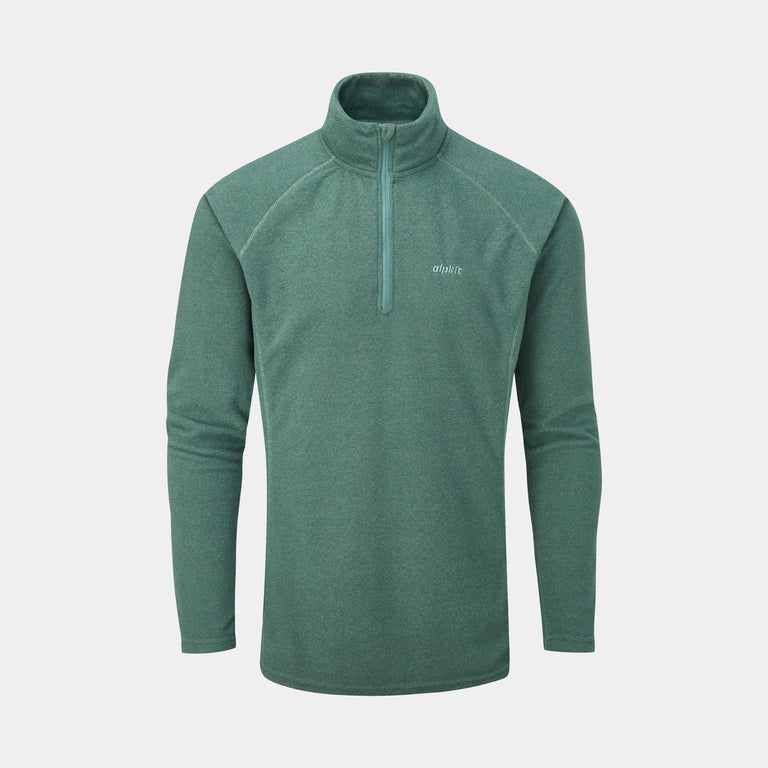alpkit mens kelpie fleece in Stirling green - closed