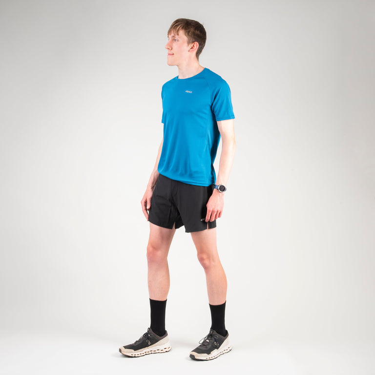 alpkit mens koulin trail shorts for trail running fell running in black outfit|sm