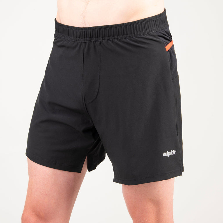 alpkit mens koulin trail shorts for trail running fell running in black front|sm