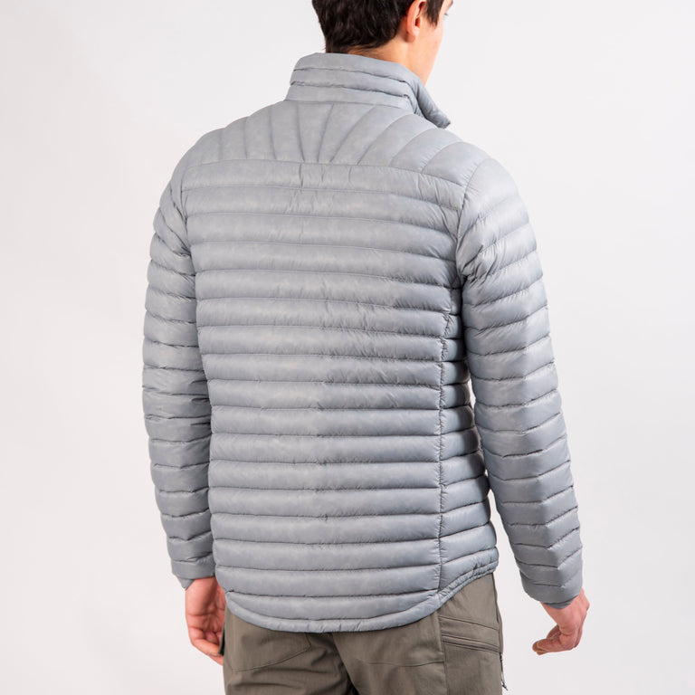 alpkit halogen mens ultralight down jacket in mercury back|sl