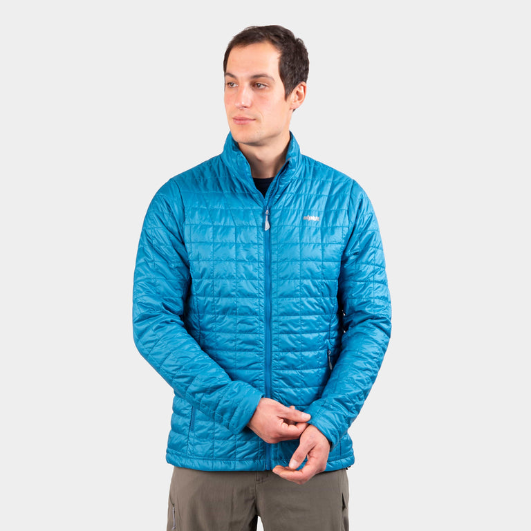Alpkit men's Heiko insulated jacket in atoll blue
