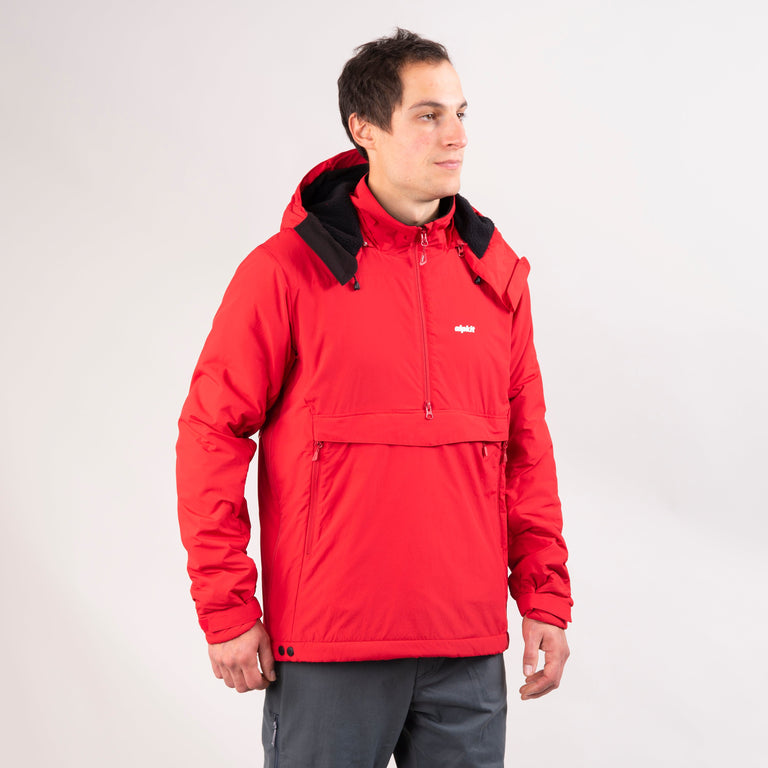 mens Alpkit jura mountain smock in chilli red 