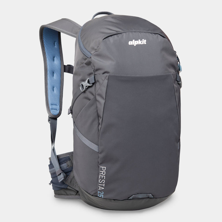 Alpkit presta 25l pack in dark grey - closed