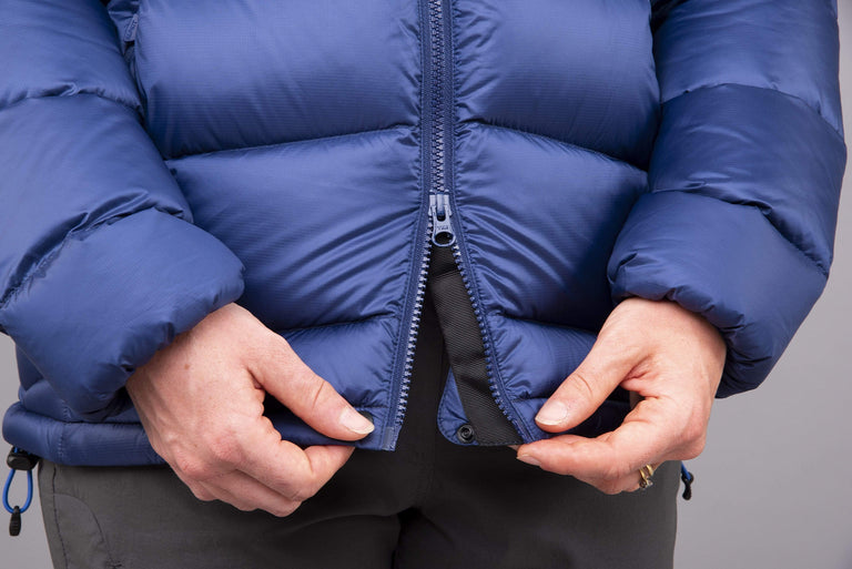 alpkit womens fantom down jacket in demo two way zip