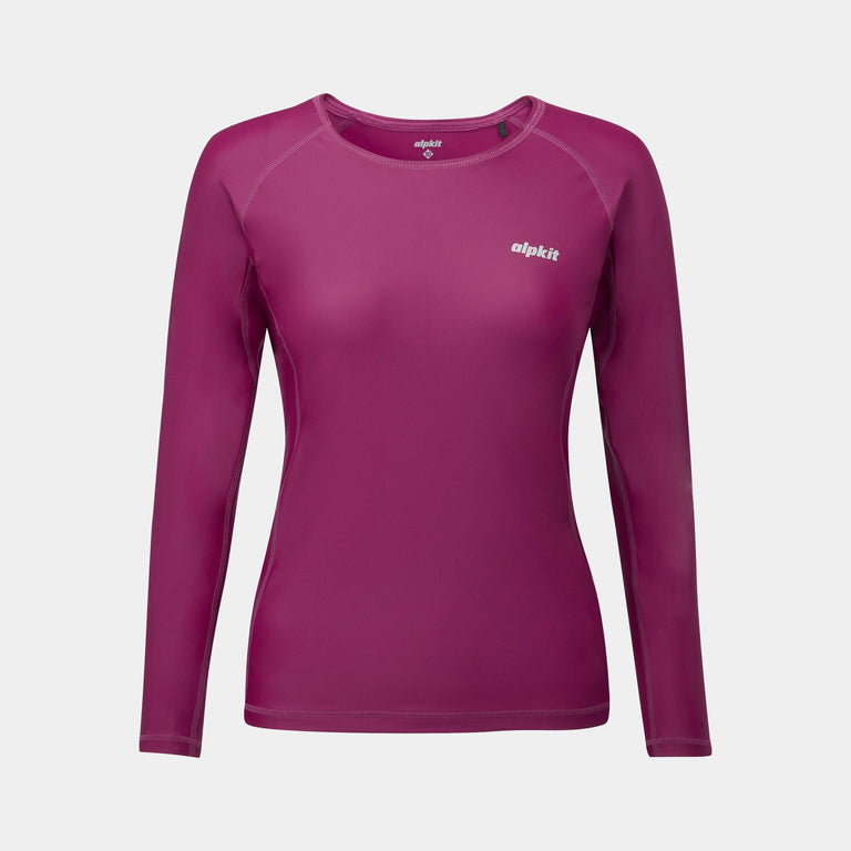 alpkit hurley womens swimming top in vino purple