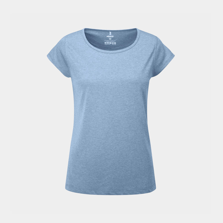 womens Alpkit picu tee in easy blue