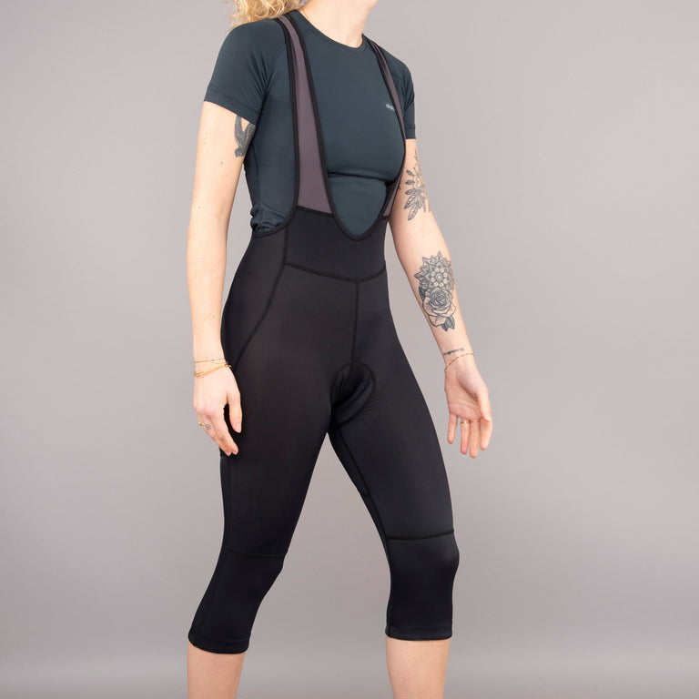womens rhythm bib 3/4 front