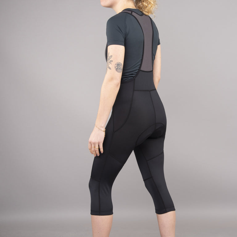 womens rhythm bib 3/4 rear